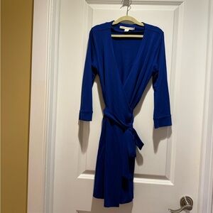Diane Von Furstenberg Royal Blue Wrap Dress